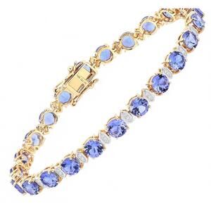 NEW DIANA M JEWELS women's round natural tanzanite bracelet (9.87 ct) - bold in
